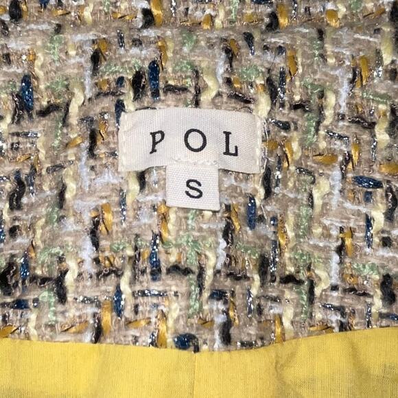 POL Tweed Blazer Jacket Metallic Double Breasted - Picture 8 of 10